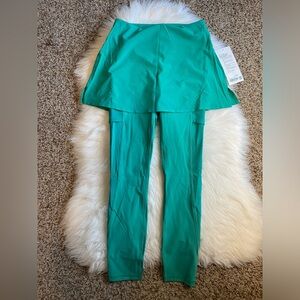 Lululemon 2-in-1 skirt tight Tennis 25” Maldives green MLGR Size 4 New